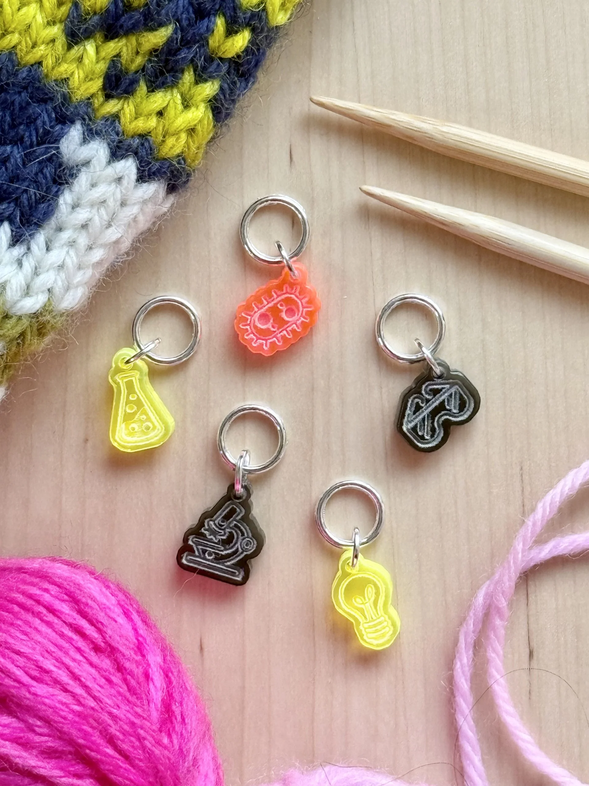READY TO SHIP: Science Doodle (Stitch Marker Set) - Image 2