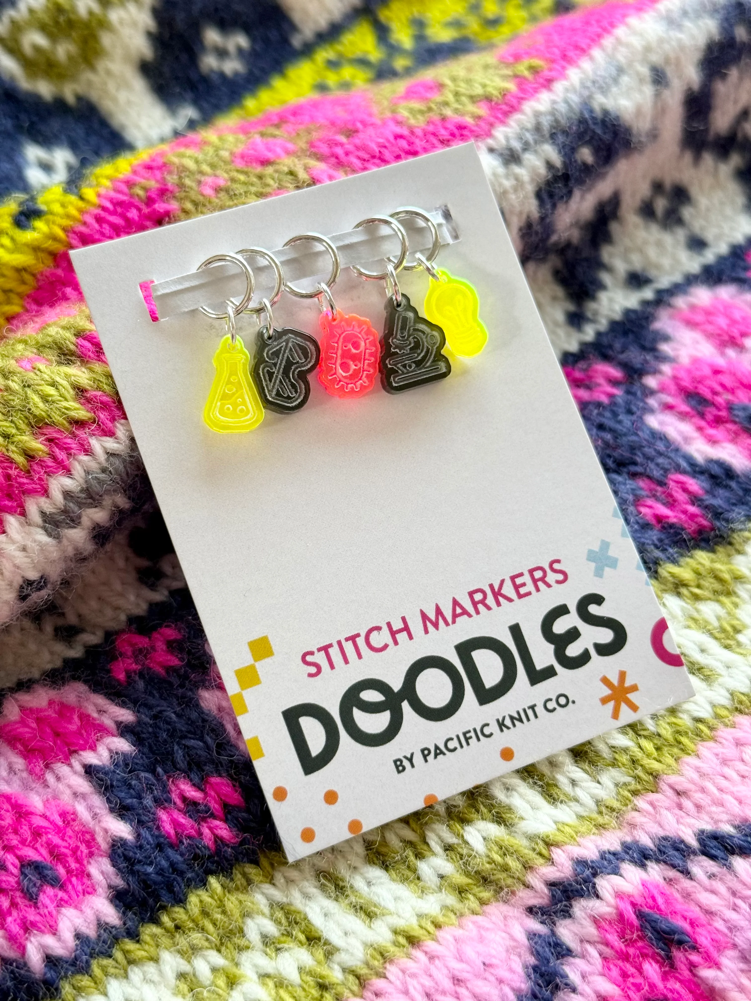 READY TO SHIP: Science Doodle (Stitch Marker Set) - Image 3